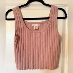 Sincerely Jules Ribbed Pink Cropped Tank Size Small